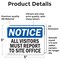 Signmission All Visitors Must Report To Site Office OSHA Notice Sign, Vinyl Decal, 5in W x 3.5in L, 2PK OS-2PACK-NS-D-35-L-15242 - alternate 6